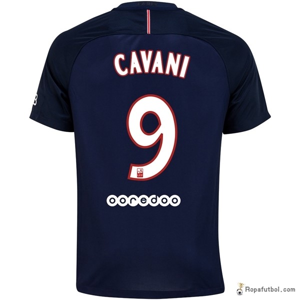 Camiseta Paris Saint Germain Replica Primera Ropa Cavani 2016/17 Azul